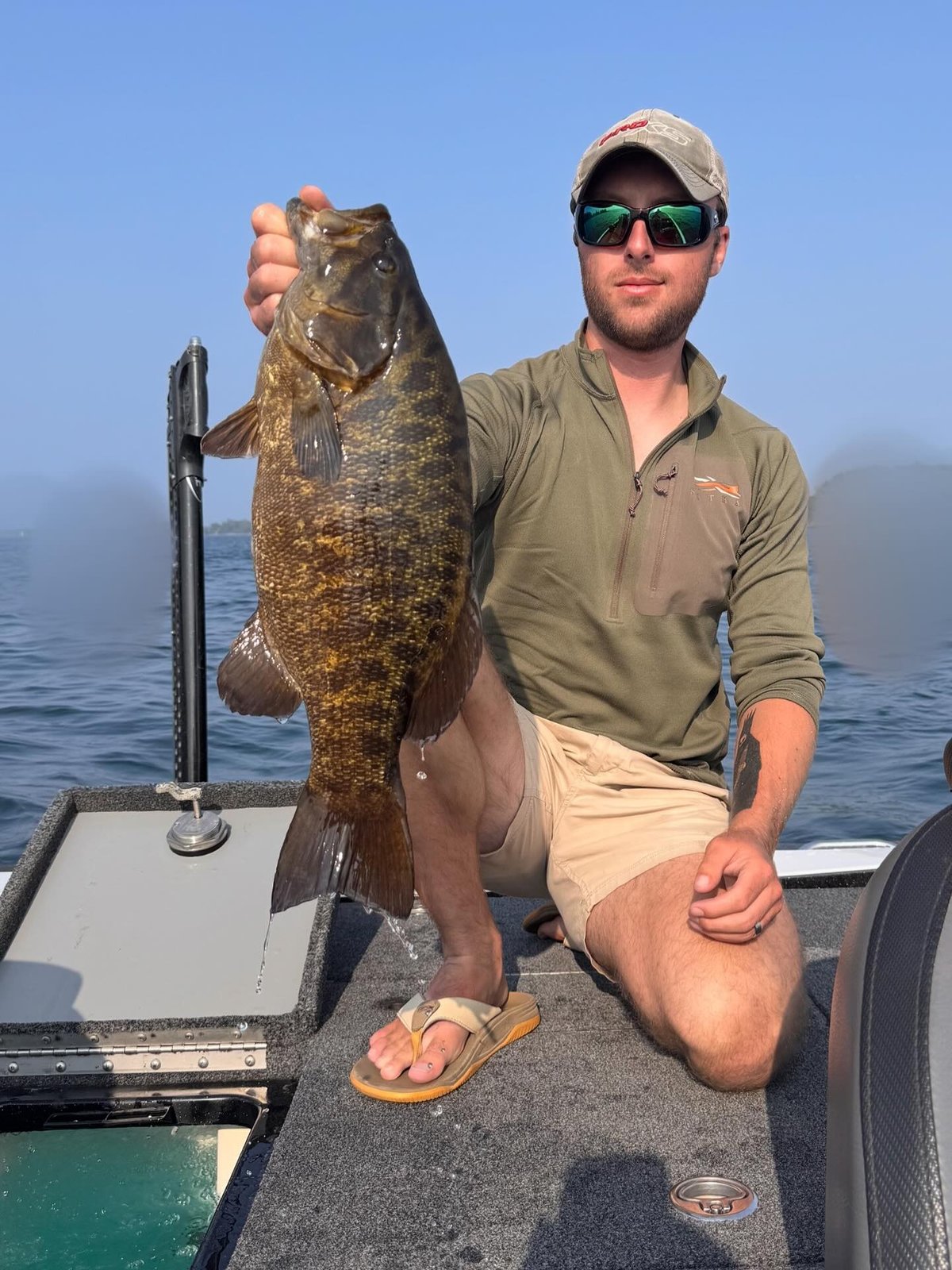 Brett Anander with a Thousand Islands smallmouth bass